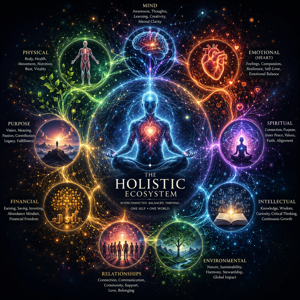 The Holistic Ecosystem wellness wheel